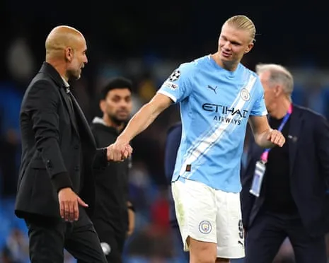 Haaland Joins Exclusive Champions League 50-Goal Group, Hailed by Pep as Ronaldo and Messi's Equal